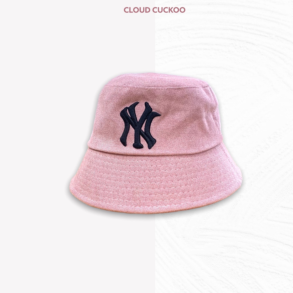 Mũ Bucket Hat Xô Nhung Gân Tăm Thêu Chữ NY Tinh Tế Hàng Loại 1 - Mã Số: MBK0508