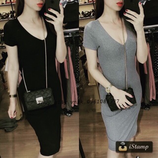 Đầm Body Thun Gân Hàng Chuẩn From