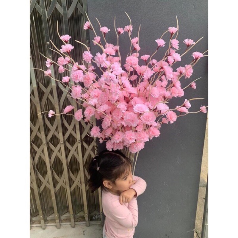 ẢNH THẬT - Cành Đào Giả Cành Đào Râu 1m Trang Trí Tết Cực Đẹp đủ màu - hàng đẹp và sẵn kho