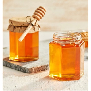 Combo 10 hủ thủy tinh LỤC GIÁC / 500ml / nắp thiếc Vàng - Đen