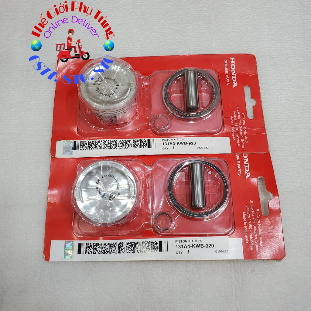 Piston bạc Wave S 110 zin Honda Indonesia - 131A1-KWB-920/ 131A2-KWB-920/ 131A3-KWB-920/ 131A4-KWB-920
