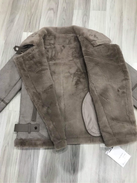 Áo da lộn lót lông