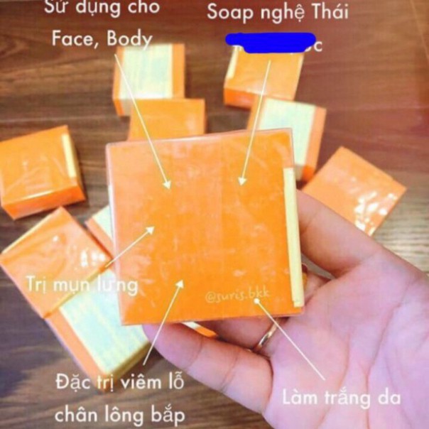 Xà phòng cam nghệ 💕FREESHIP💕 Xà phòng cam nghệ Thái Lan trắng da, giảm mụn | BigBuy360 - bigbuy360.vn