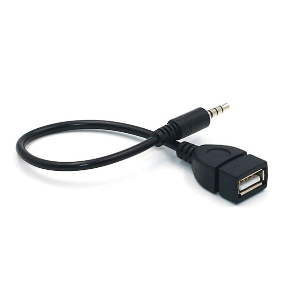 Cáp nối đầu 3.5mm đực AUX thành đầu cái USB 2.0 Type A OTG