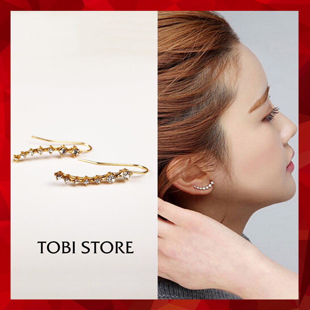 Khuyên tai vành đính đá nhân tạo TB16 TOBI STORE