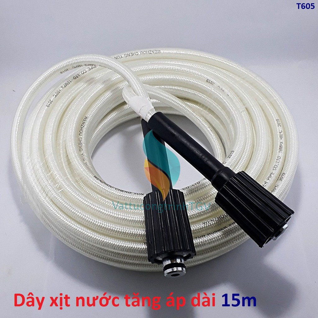 Dây xịt nước tăng áp CLC cho máy bơm, rửa xe dài 15m