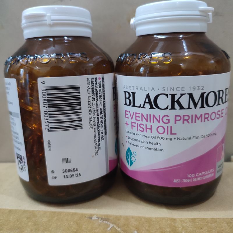 Tinh dầu hoa anh thảo Blackmores Evening Primrose Oil + Fish Oil 1000mg 100 viên