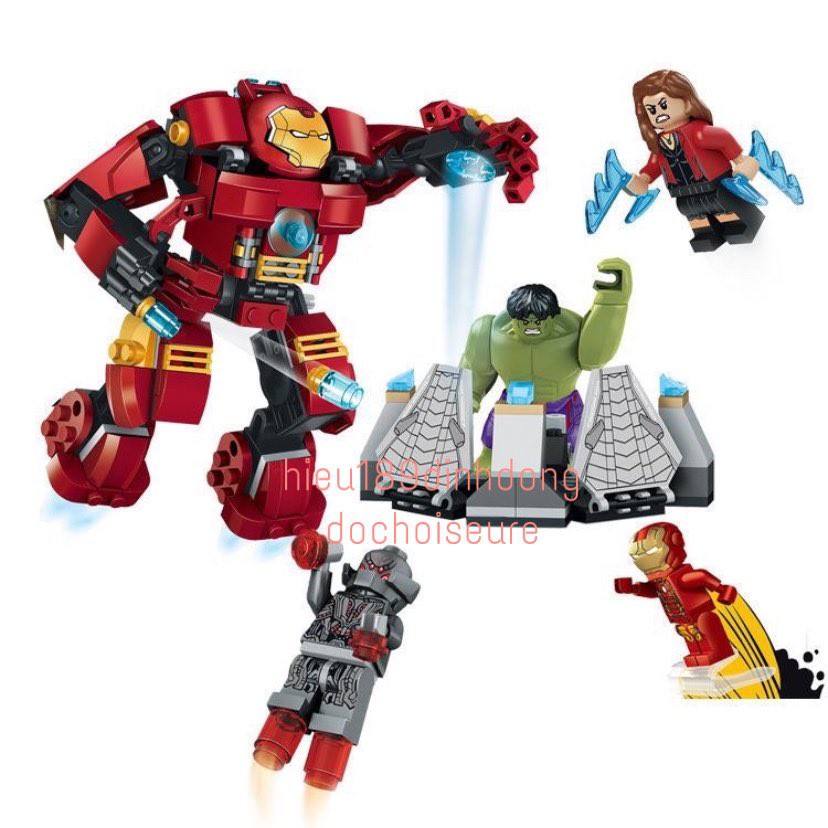 Lắp ráp xếp hình Lego Super Heroes Marvel 7110 Người Sắt Và Khổng Lồ Xanh Nổi Giận