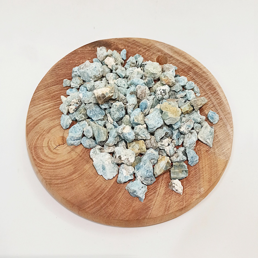 100gr Đá Tinh Thể thô Aquamarine Xanh Đậm Size Mini