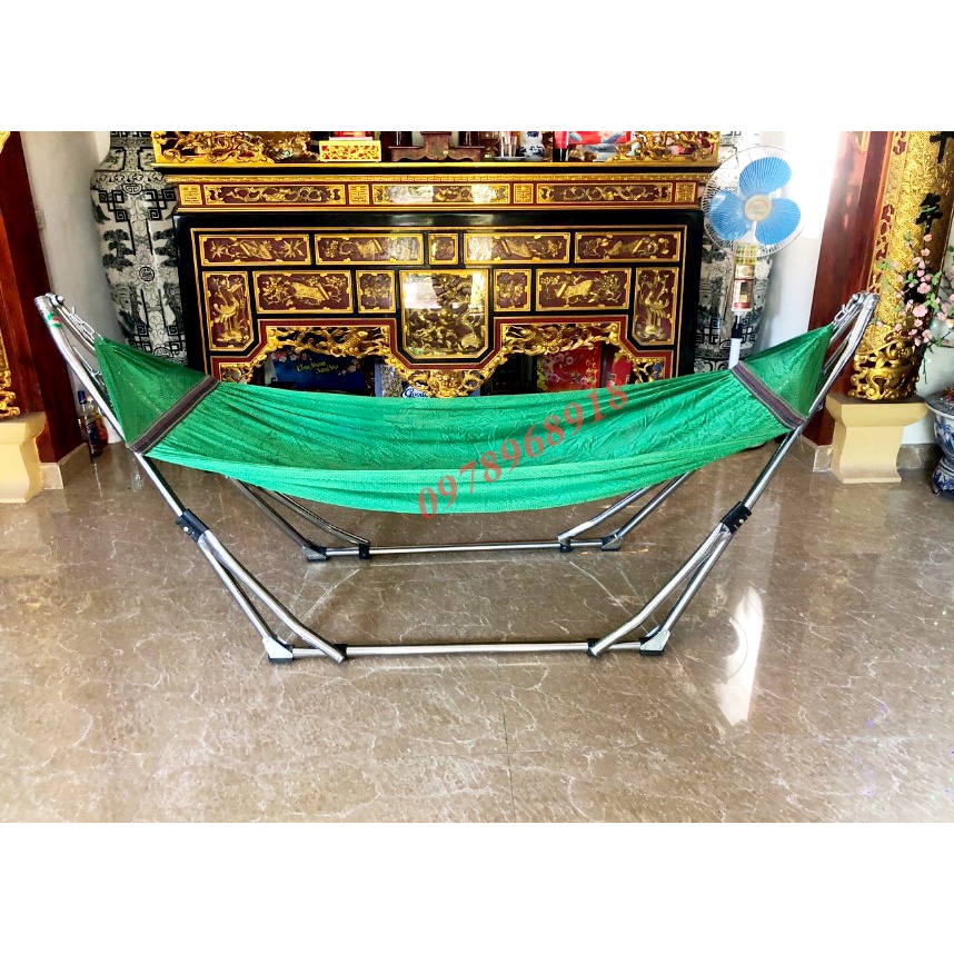 VÕNG XẾP INOX NGƯỜI LỚN CAO CẤP | VÕNG PHI 32