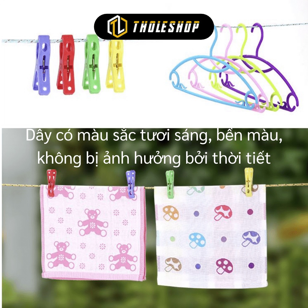 [SGD] Dây Phơi Quần Áo - Cuộn Dây Dù 10m Đa Năng, Cột Lều Trại, Câu Cá, Chịu Lực Lớn 5341