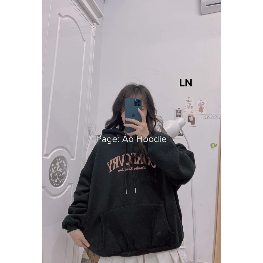 Áo khoác nỉ bo gấu in chữ COREC tay bồng cá tính mũ 1 lớp (LN5-002)