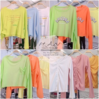 Áo len giấy croptop quảng châu