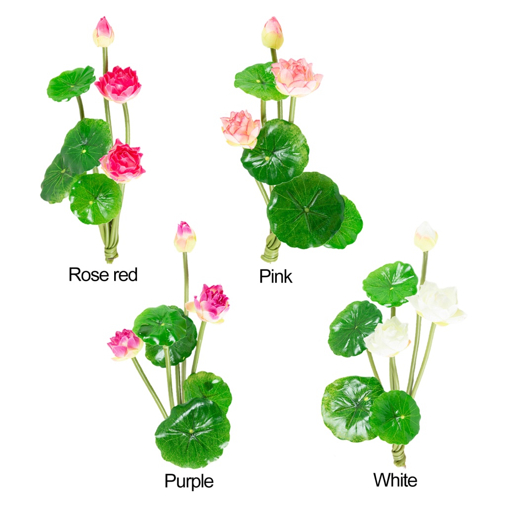 Nhánh Hoa Sen Giả Bằng Lụa 25g Dùng Trang Trí