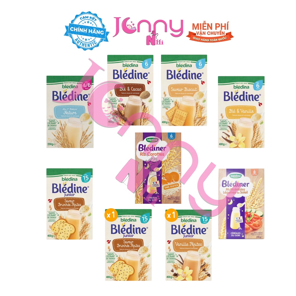 Bột lắc sữa Bledina Pháp 400g cho bé đủ vị