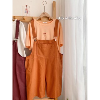 Quần short yếm túi ngực oversize