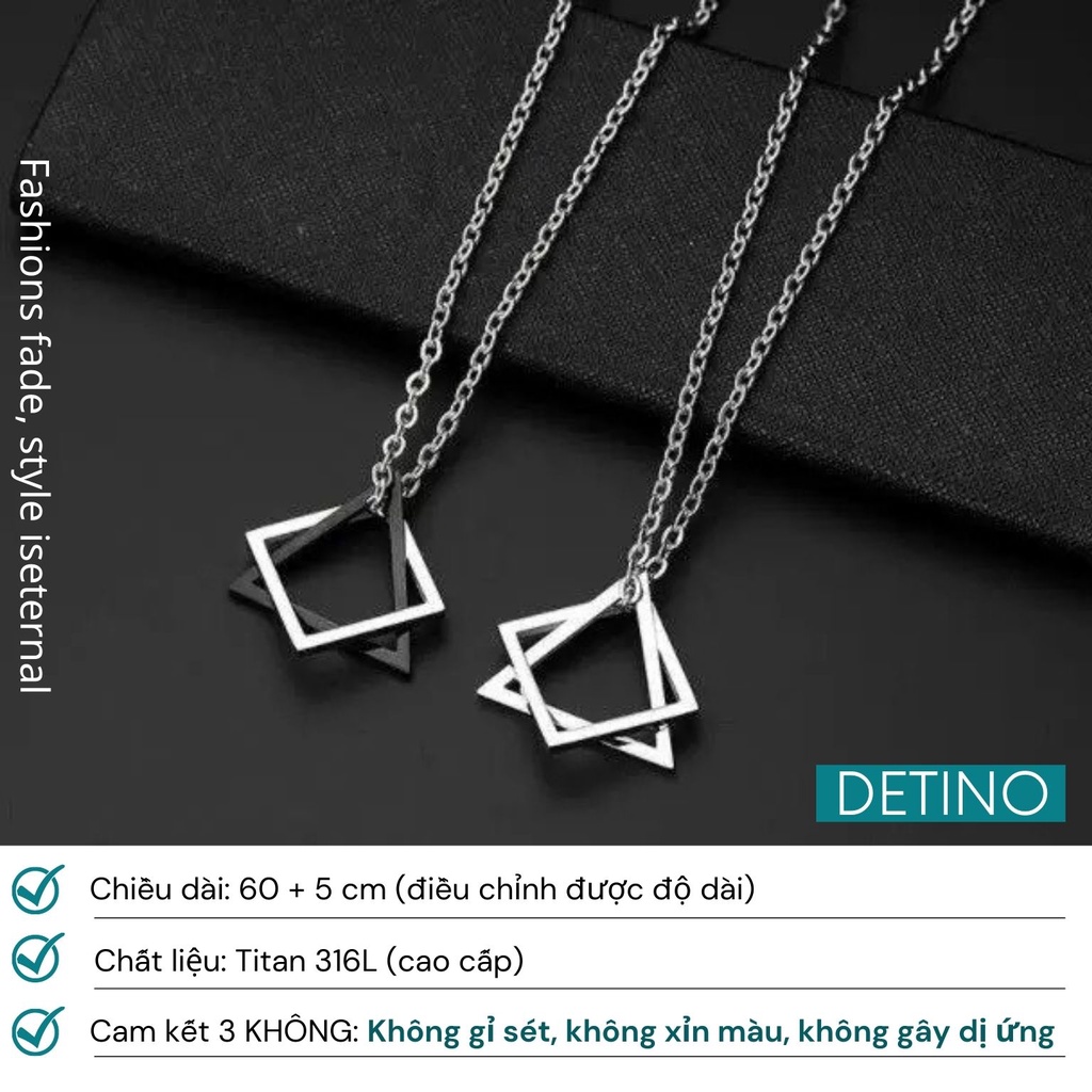 Dây chuyền nam titan, vòng cổ nam hiphop anime unisex cuban nhẫn đẹp BỘ SƯU TẬP Hot trend 2023 DETINO DC00