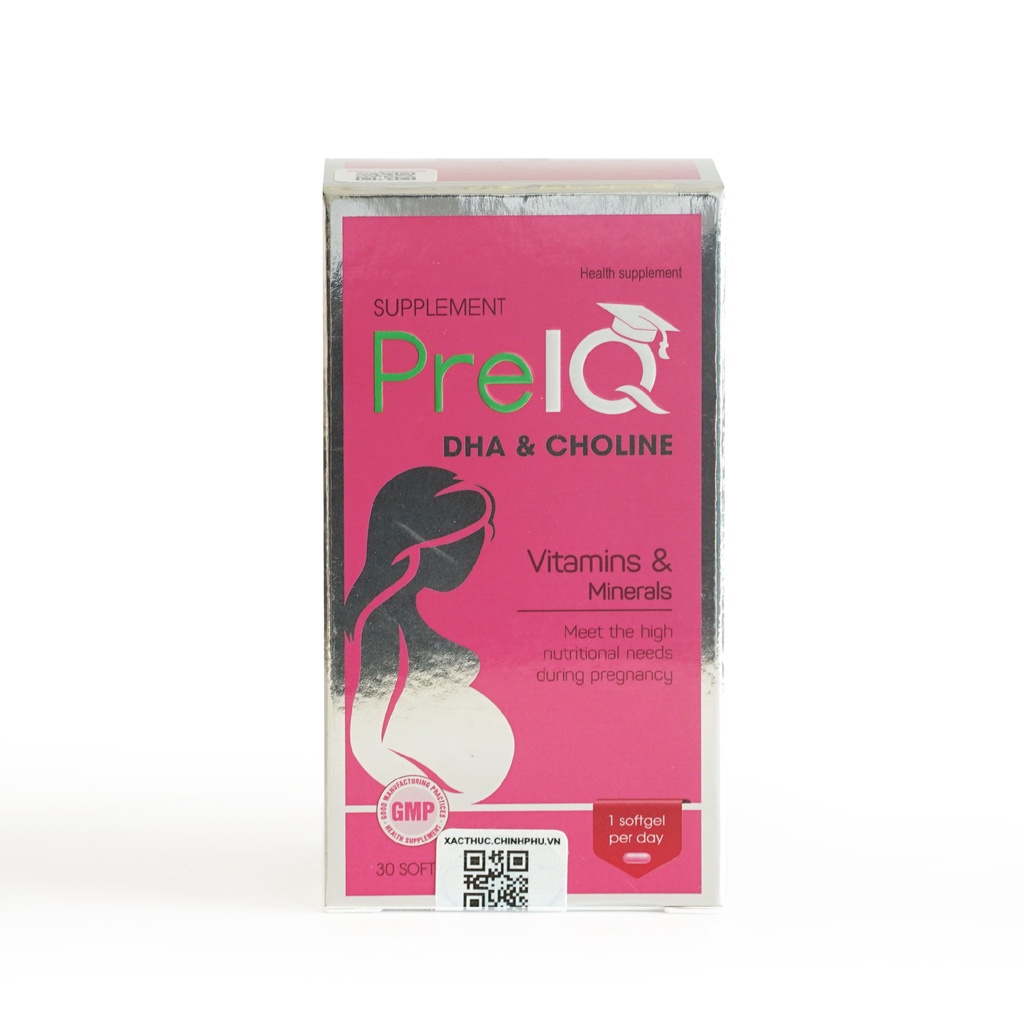 Thực phẩm bảo vệ sức khỏe PreIQ bổ sung vitamin và khoáng cho mẹ bầu - Hộp 30 viên