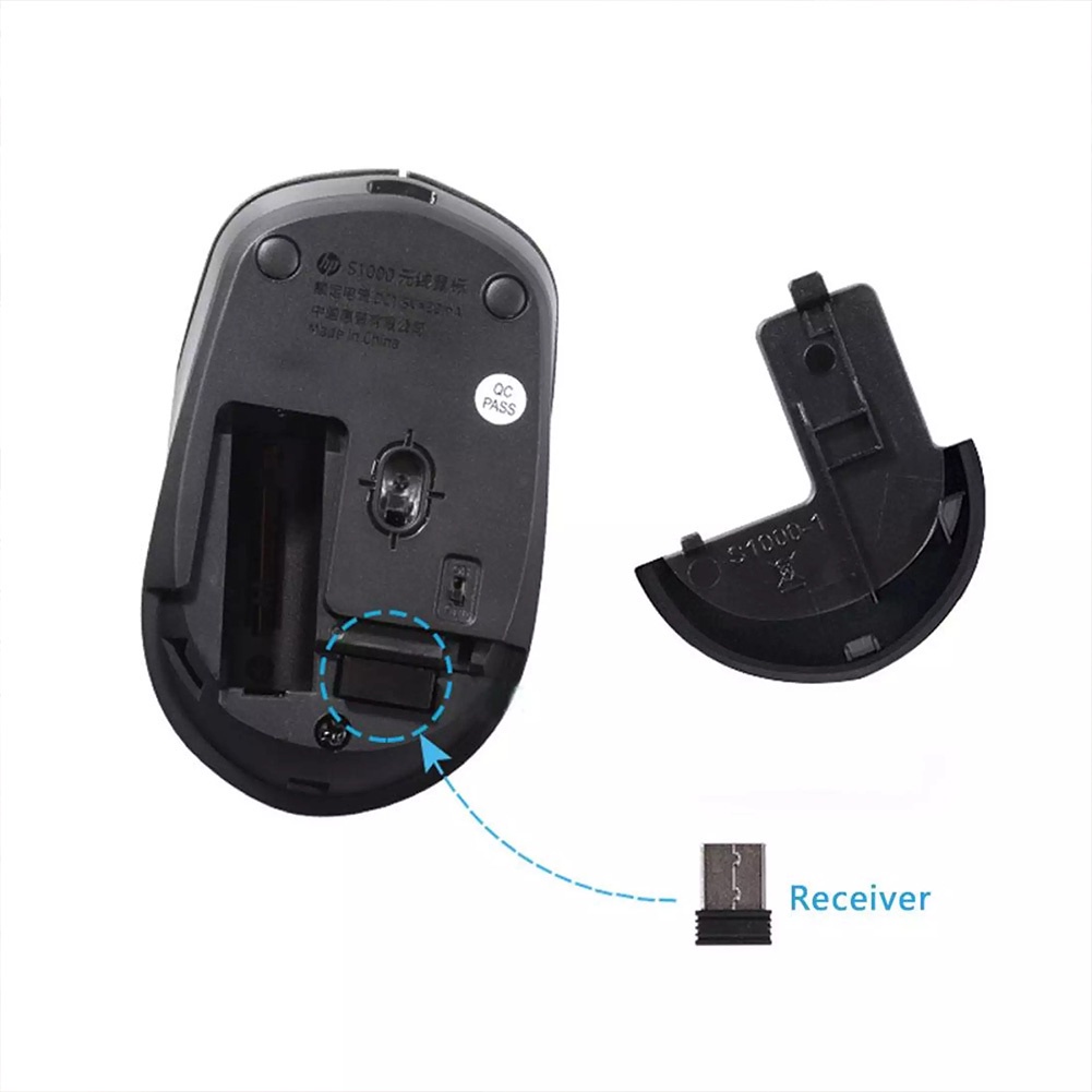 Chuột không dây HP S1000 PLUS 2.4G 1600 DPI USB 3.0 có thể điều chỉnh
