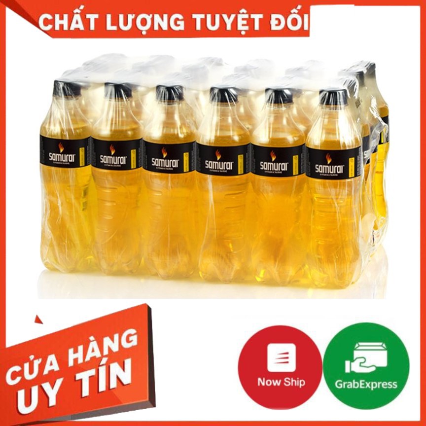 Thùng 24 chai nước tăng lực Samurai vàng 390ml - Hương nhân sâm cùng năng lượng đỉnh cao chỉ có ở Samurai