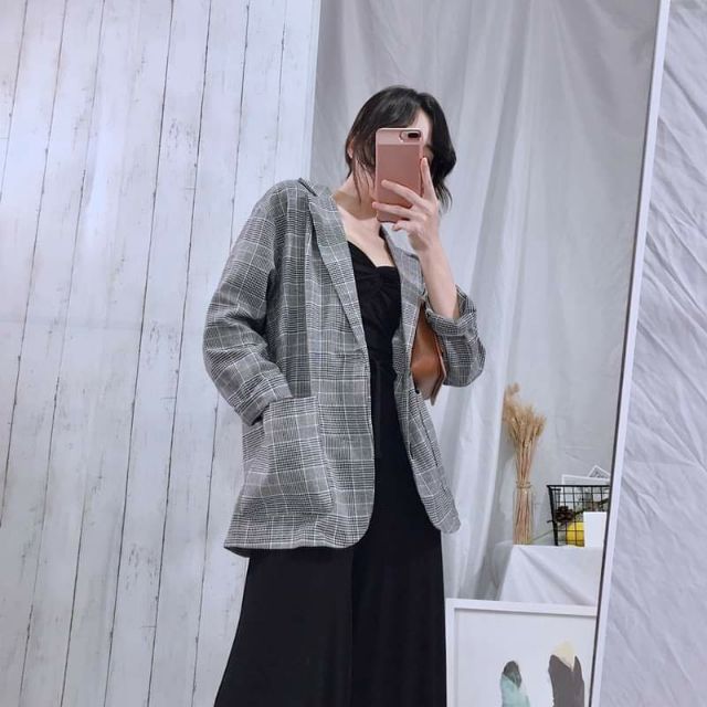 Hàng Sẵn_ Áo khoác blazer kẻ sọc mỏng ulzzang(ảnh thật cuối)