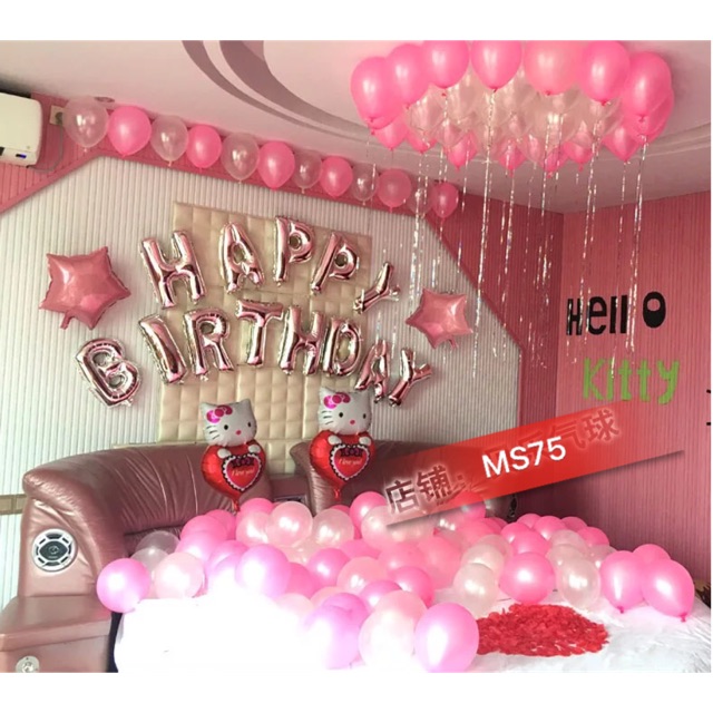 SET BÓNG SINH NHẬT TÌNH YÊU SIÊU LÃNG MẠN (MS75)