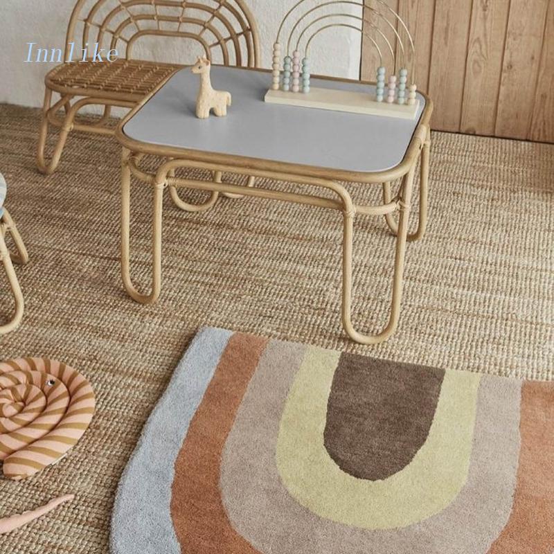 Thảm Chơi Họa Tiết Cầu Vồng Trang Trí Phòng Ngủ Cho Bé