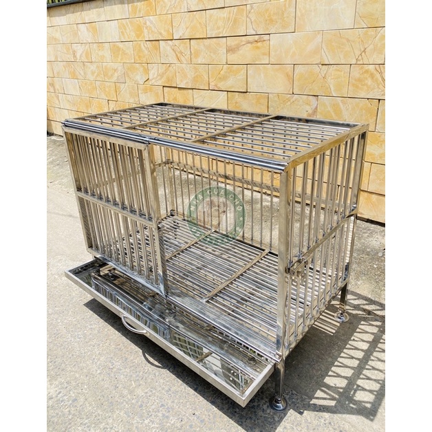 Chuồng Chó Inox Cao Cấp Siêu Bền Đẹp cho Chó 5kg -10kg