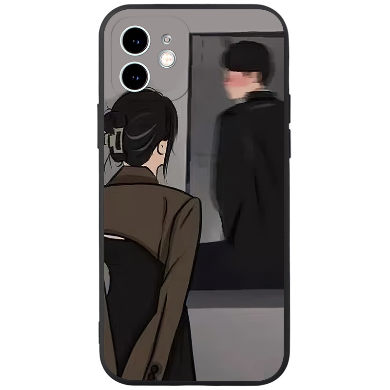 Ốp lưng GUMAN mềm nam nữ cặp đôi dễ thương đẹp cho iPhone 14 13 12 11 Pro Max SE 2020 X XR XS 8 7 ip 6S 6 Plus kute XYB762