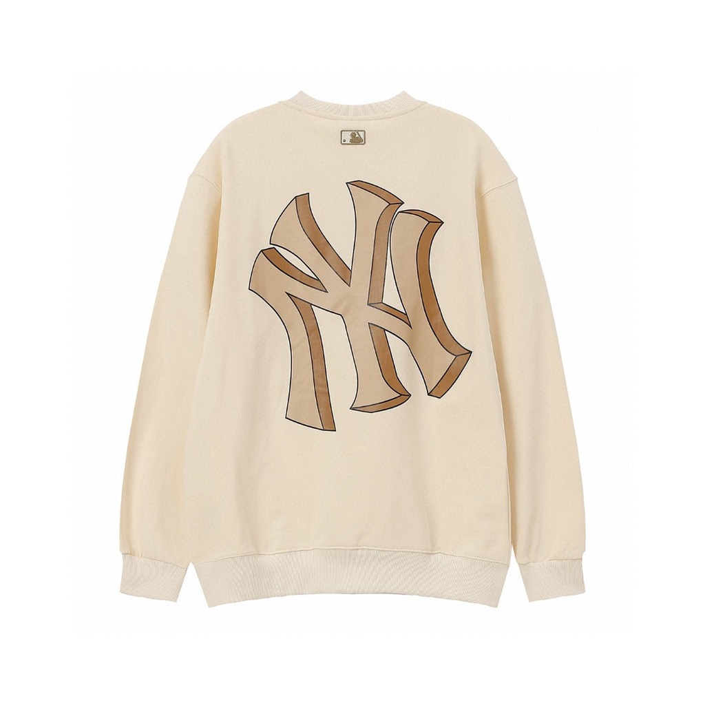 ❤❀  ❤ Mlb Áo Nỉ Dài Tay Cổ Tròn Thêu Họa Tiết Thời Trang Cho Nam Nữ