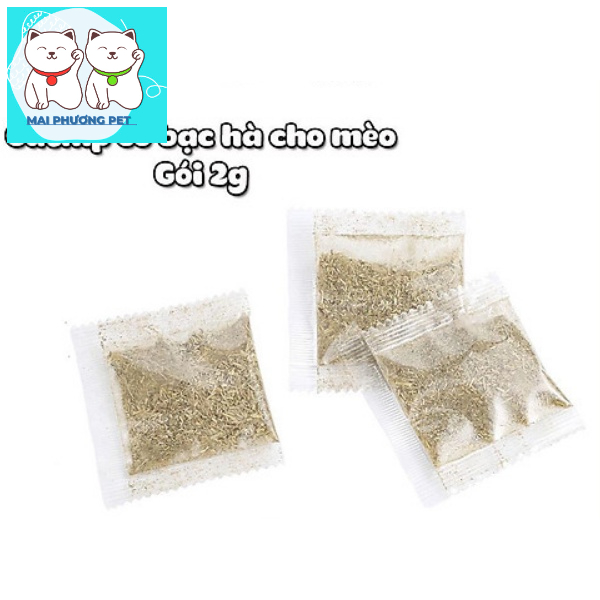 Cỏ mèo ngửi Catnip gói 2gr cỏ bạc hà cho mèo phê
