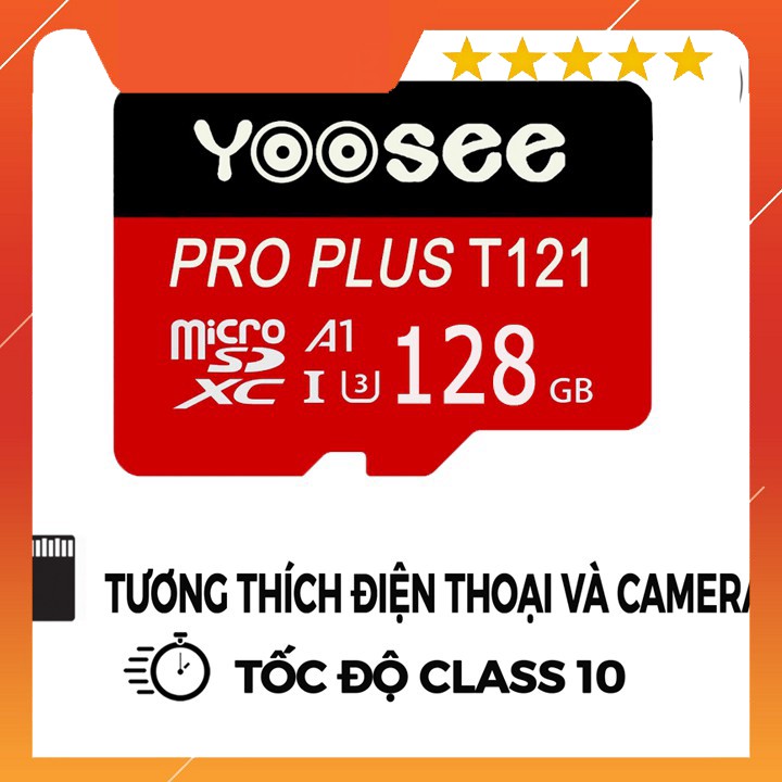 XẢ KHO -  Thẻ nhớ Yoosee 128Gb U3 Class 10 tương thích mọi thiết bị | BigBuy360 - bigbuy360.vn