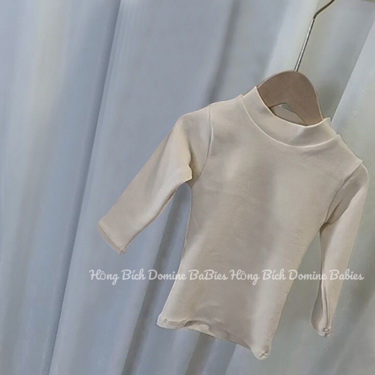 Áo thu đông cho bé gái bé trai sơ sinh từ 3tháng -1tuổi  5 -13kg tông trơn giữ nhiệt mùa đồng co giãn thoải mái