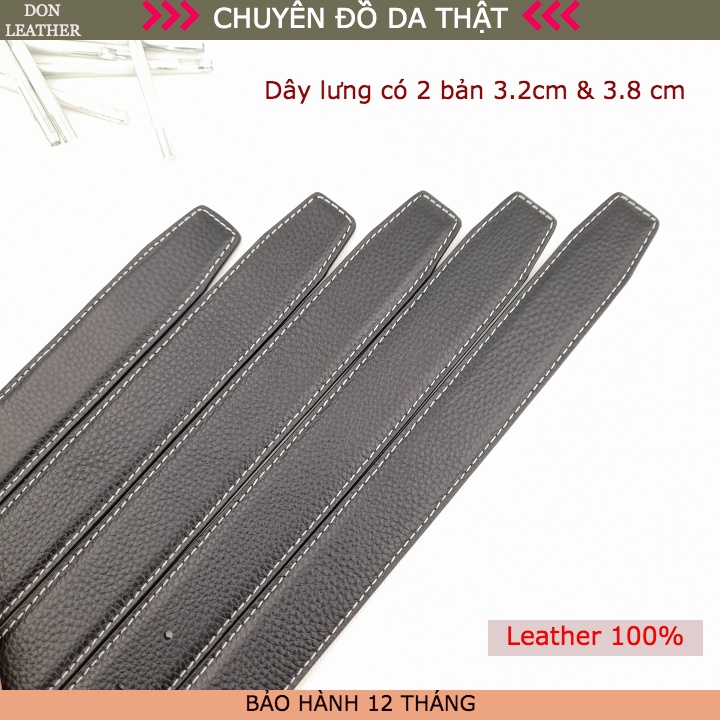 Dây Lưng Nam Thủ Công Viền Chỉ Nổi Da Bò Vân Sần Full 2 Mặt Cao Cấp  Hàng Loại 1
