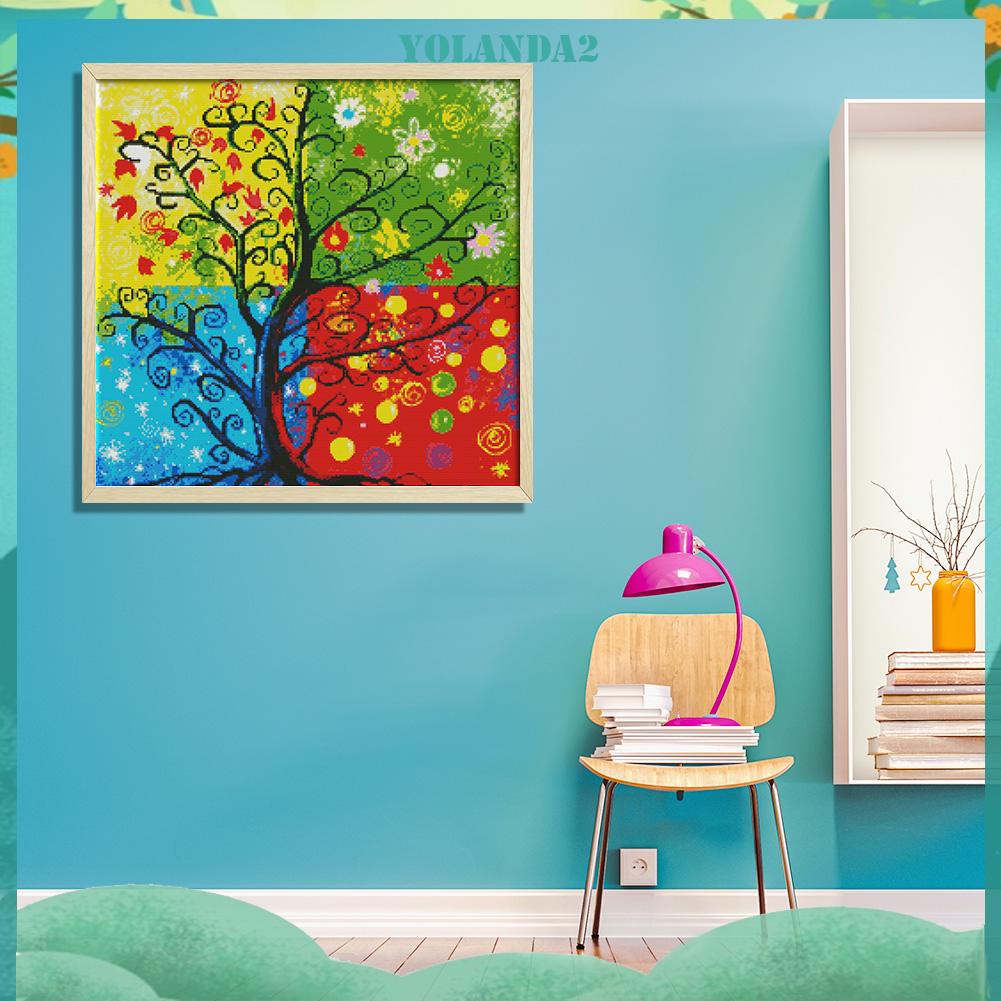 Bộ 14 Cuộn Chỉ Thêu Tranh Chữ Thập Hình Cây