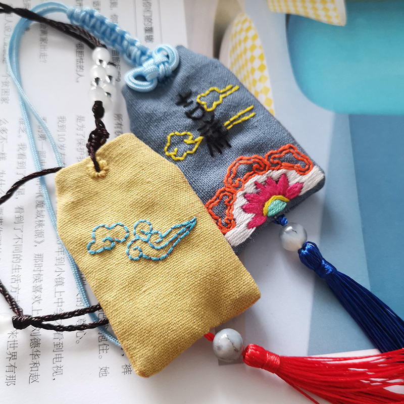 Thêu Handmade/Phụ Kiện/Set vải thêu túi thơm OMAMORI thủ công DIY làm quà tặng