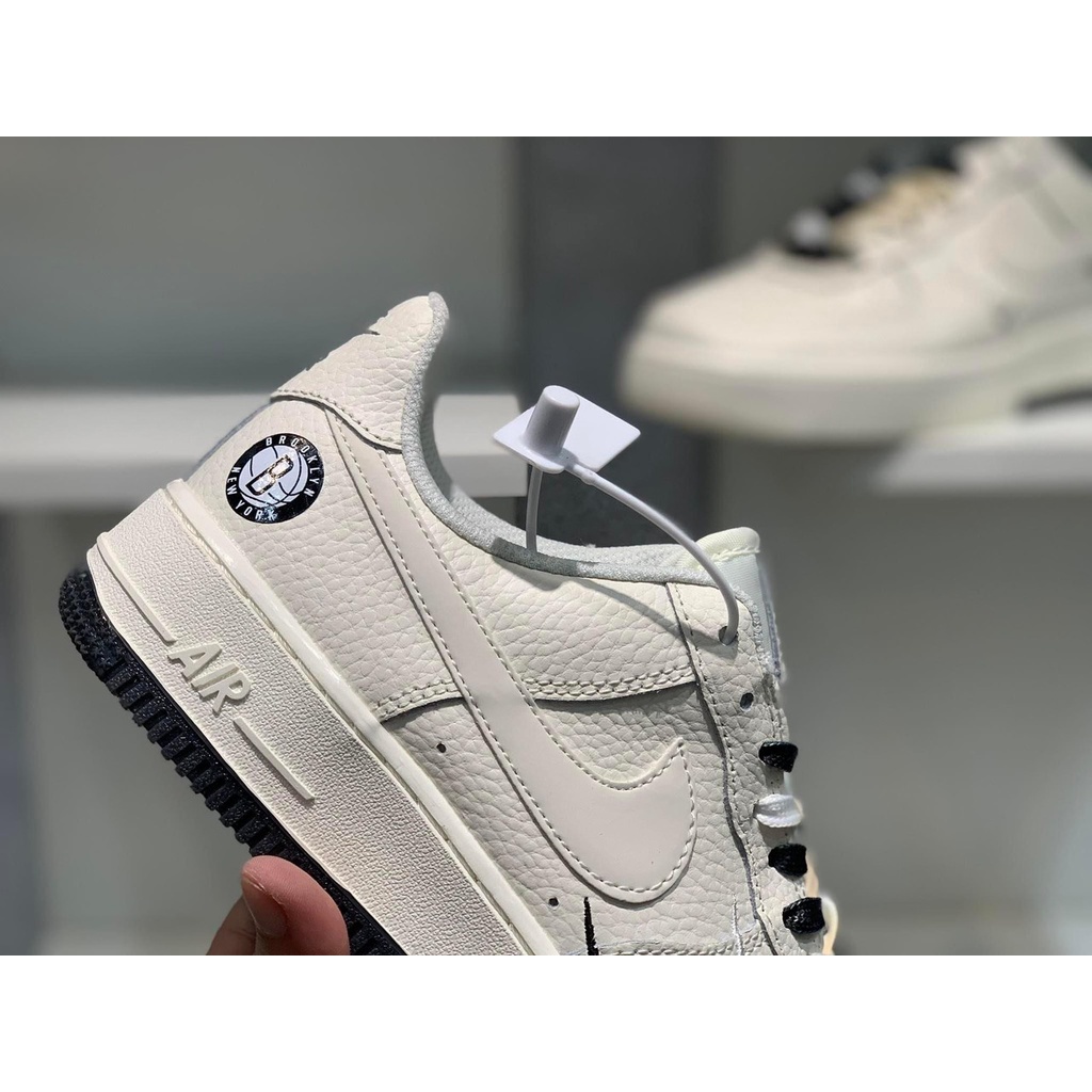 Giày Air Force 1 be sữa chuẩn S.Cấp nguyên bản cho nam nữ, Present Original Sneaker