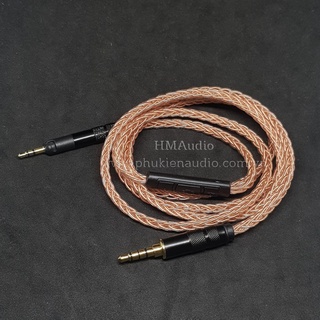 Dây tai nghe đồng OFC 1.0mm tết 8 - Sennheiser HD598/ HD560s