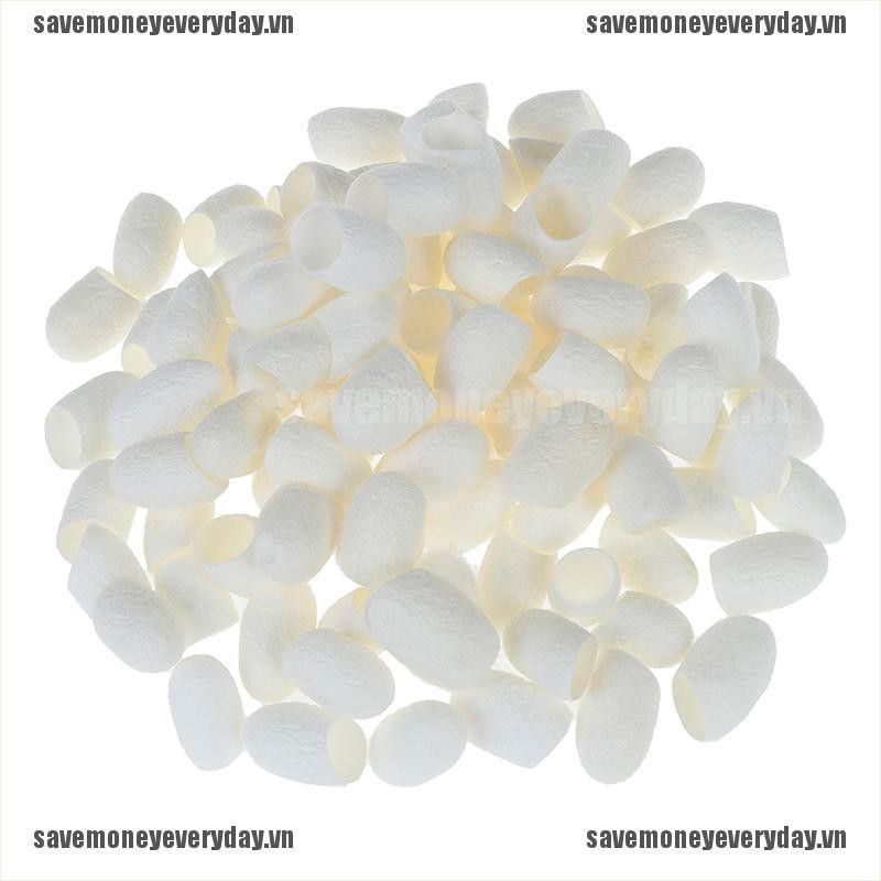 [Save] 100Pc/set Natural Silk Cocoons Silkworm Balls Facial Skin Care Scrub Whitening [VN]