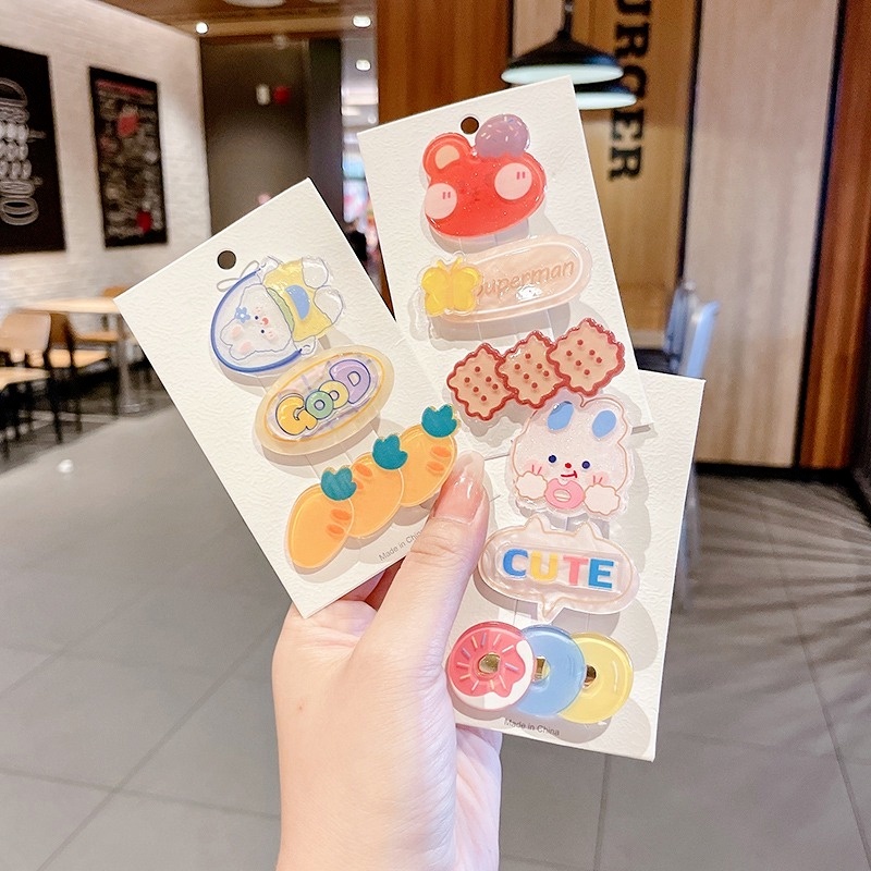 Kẹp tóc hình chú gấu hoạt hình dễ thương phong cách Hàn Quốc