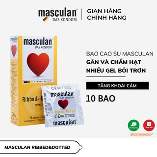Bao Cao Su Masculan Das Kondom Ribbed + Dotted