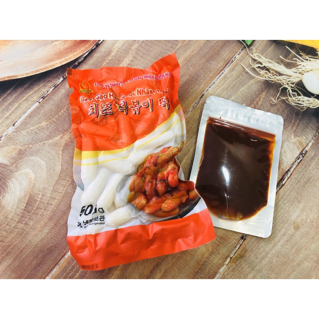500g bánh gạo nhân phô mai+100g sốt (gói đỏ)