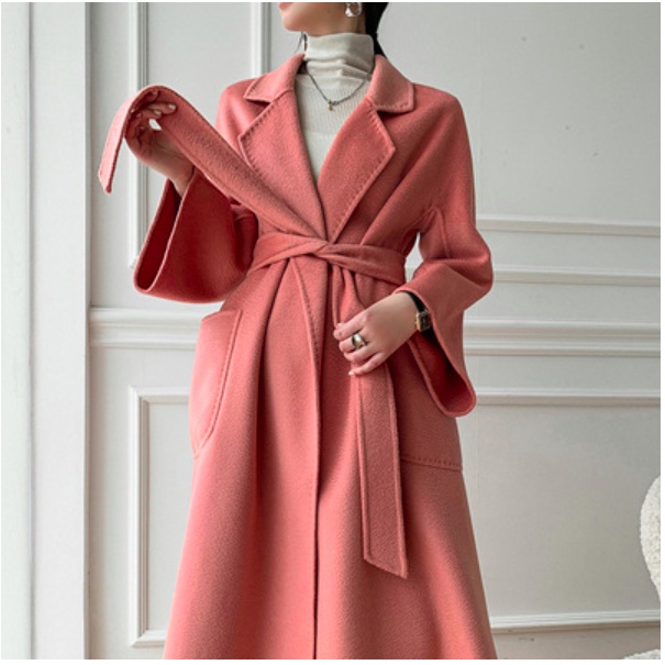 Áo choàng cashmere cao cấp dáng dài thắt đai thời trang sang trọng quý phái phong cách hàn trẻ trung. hàng QC KCC1009 | BigBuy360 - bigbuy360.vn
