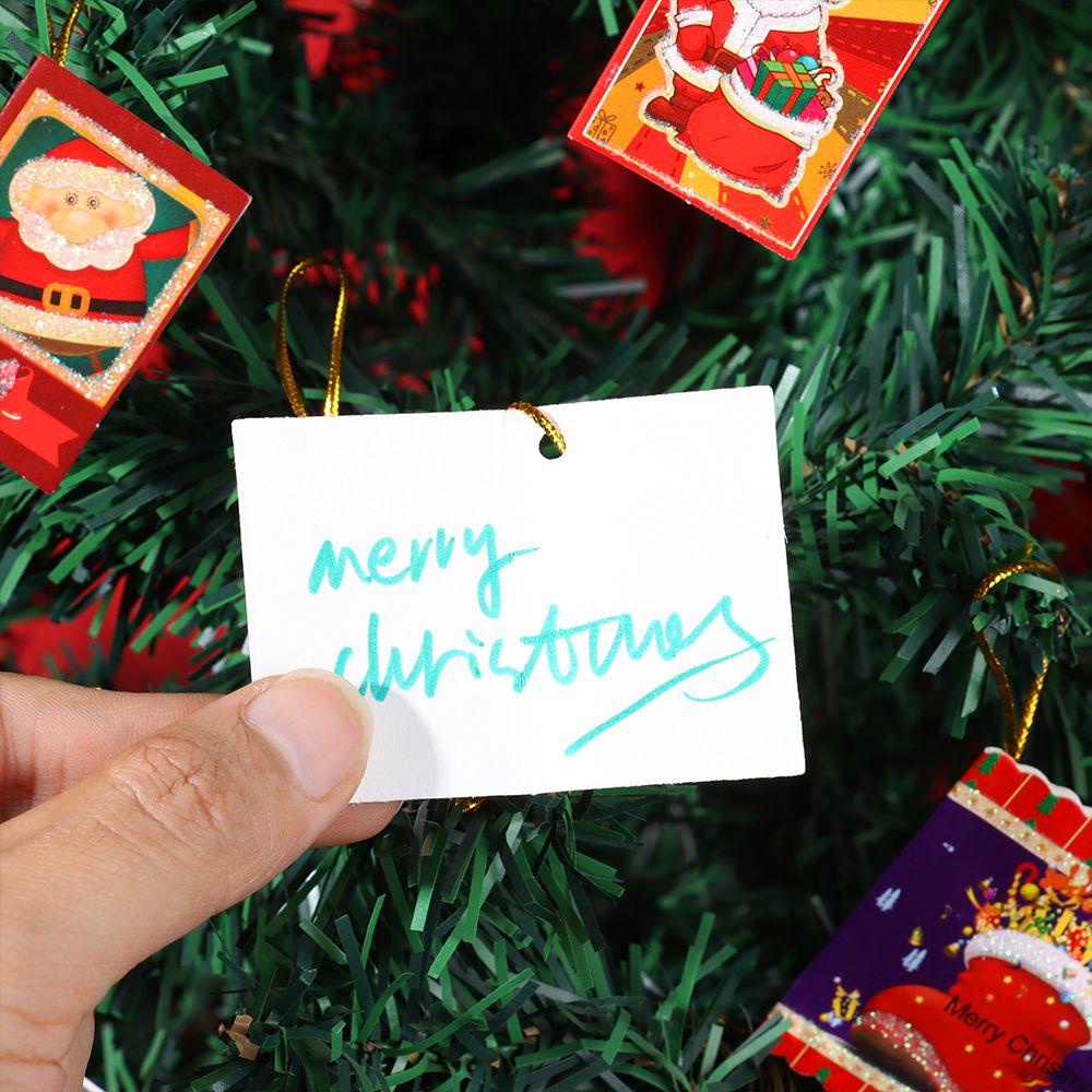 Set 12 / 20 Tấm Thiệp Treo Trang Trí Cây Thông Giáng Sinh Họa Tiết Đẹp Mắt