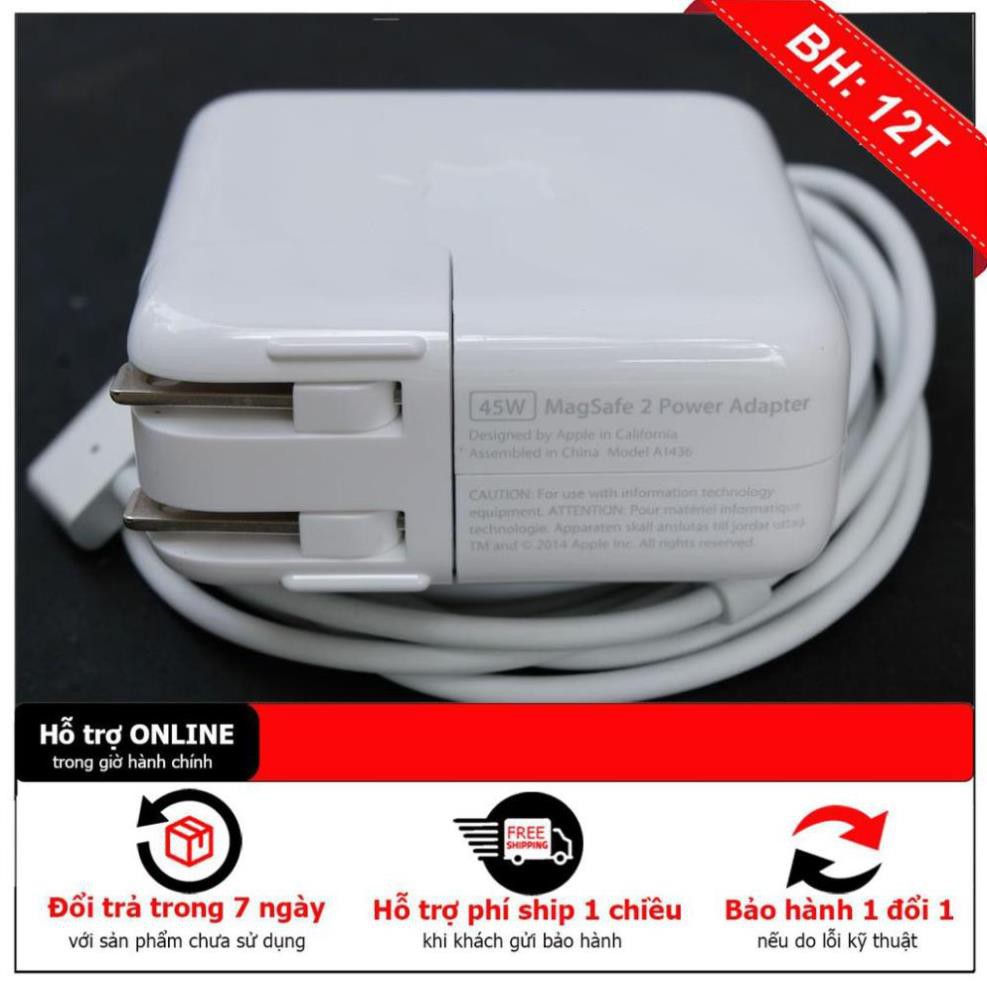 BH12TH] Sạc Zin Apple Adapter Macbook 45W Magsafe 2 A1466
