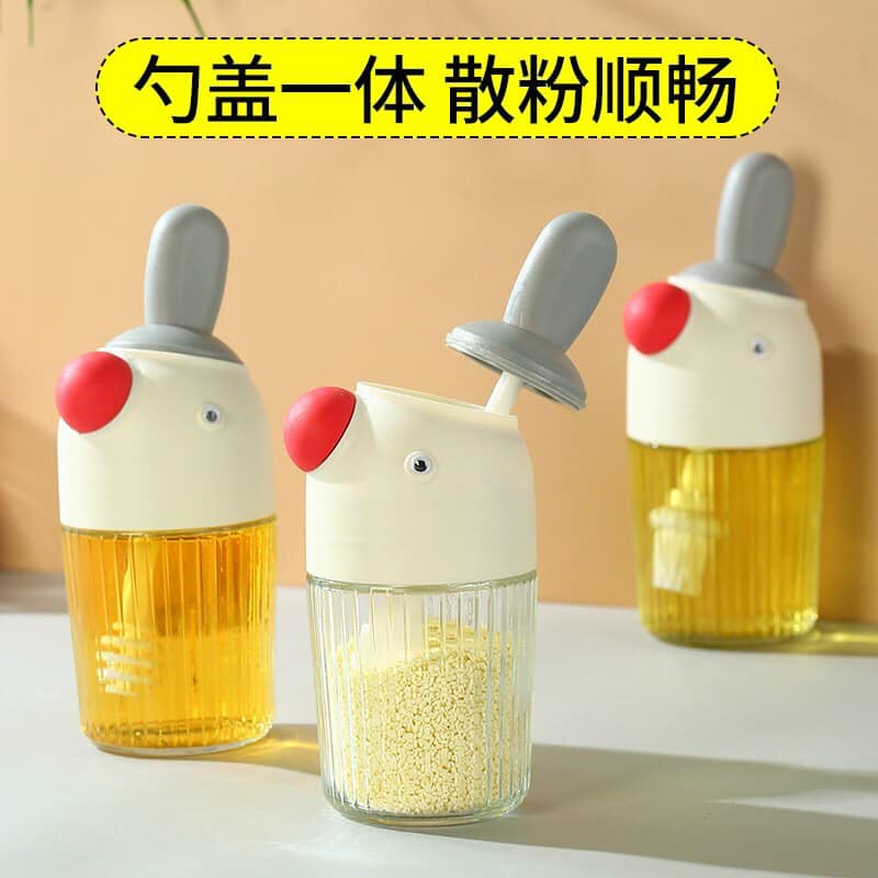 HŨ ĐỰNG GIA VỊ KÈM THÌA HÌNH THÚ MẪU MỚI SIÊU ĐẸP