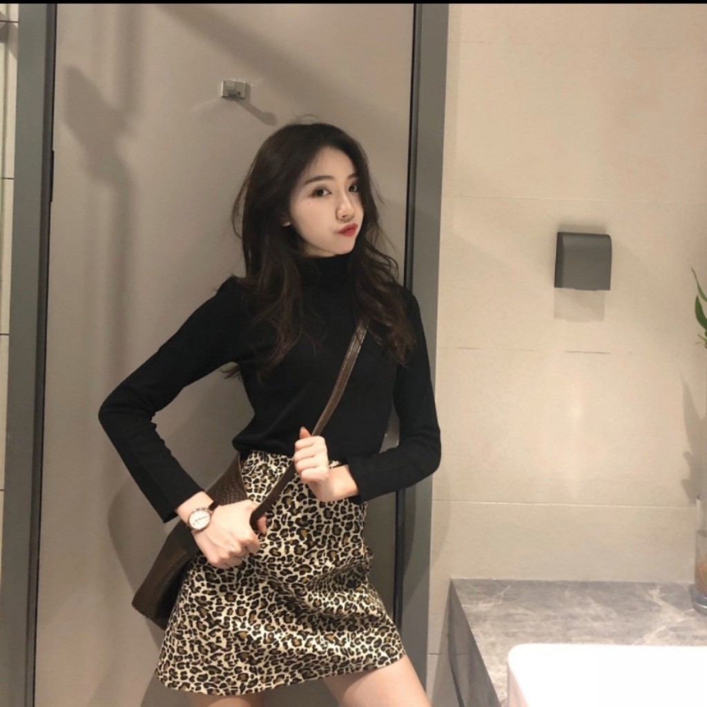 Áo Kiểu Cổ Lọ Tay Dài Chất Lụa Mỏng Mịn Mát Co Giãn _ Dáng Ôm Thanh Lịch