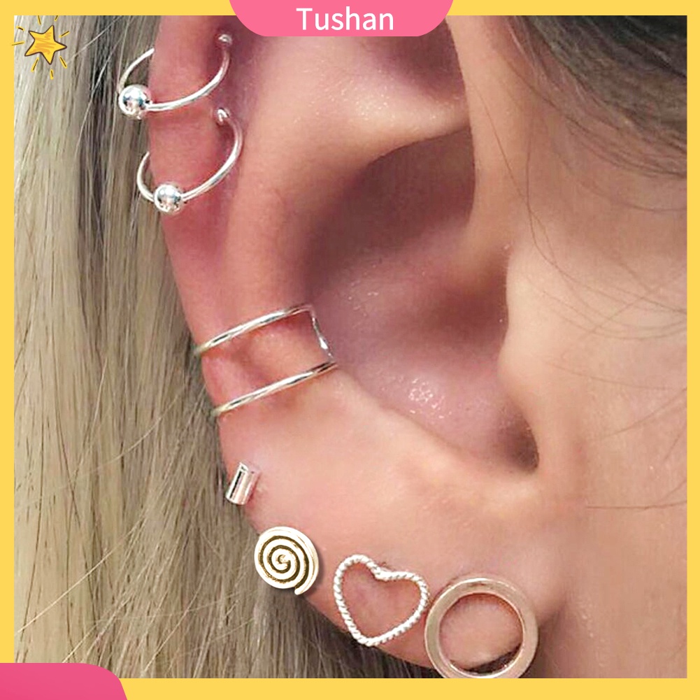 Set 7 khuyên tai phong cách Bohemian cổ điển dành cho nữ