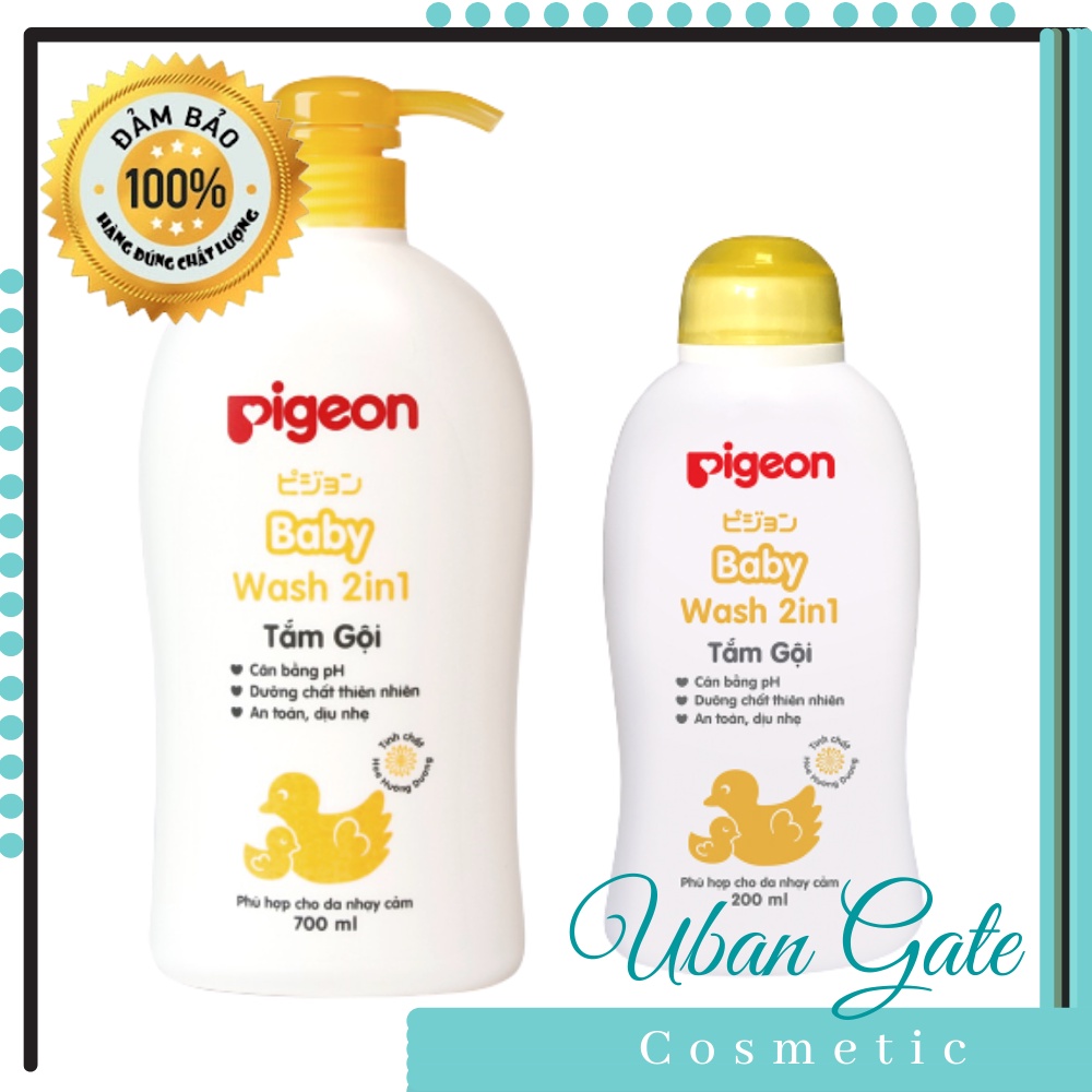 Sữa tắm gội em bé PIGEON Baby Wash 2in1 Hoa Hướng Dương 200ml/700ml - Tắm gội trẻ em