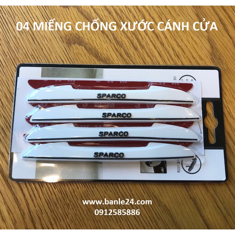 Vỉ 4 miếng dán SPARCO chống xước cánh cửa xe ô tô | BigBuy360 - bigbuy360.vn